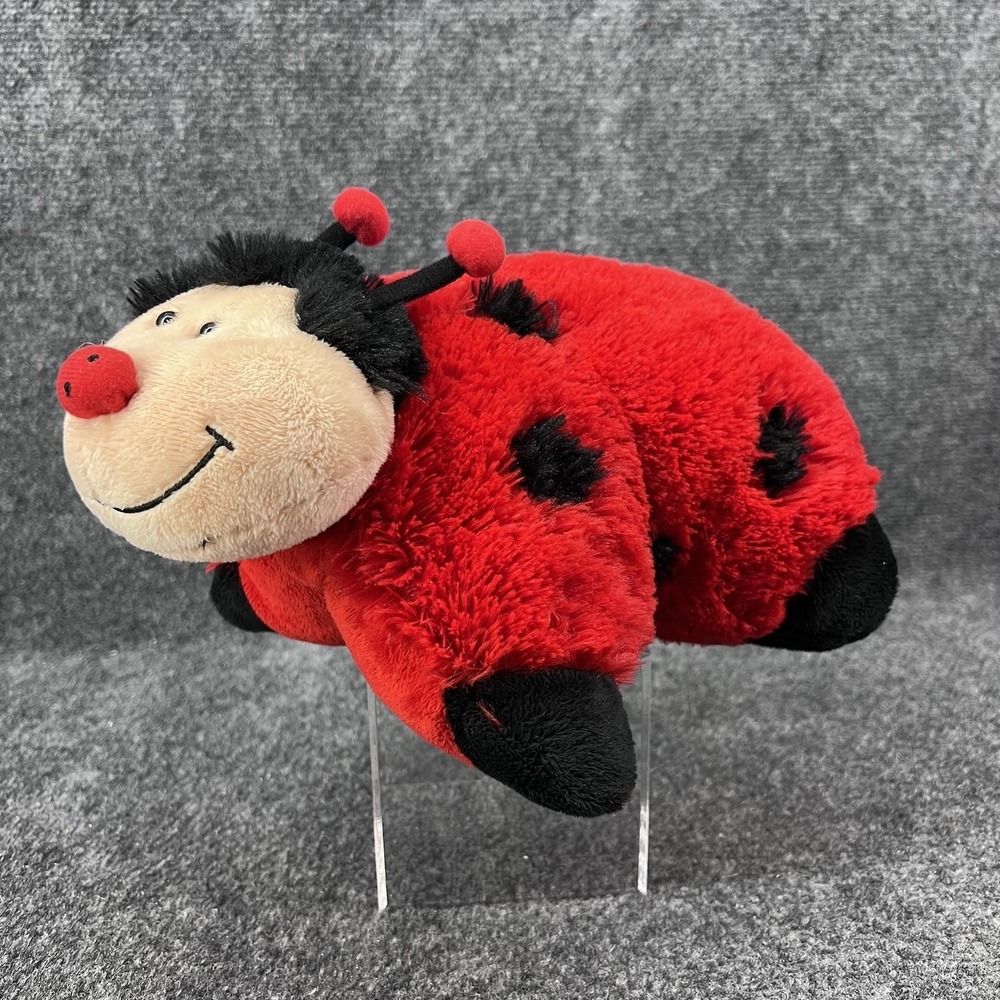 2010 Pillow Pets Pee Wee Ladybug 11" Red Black Lady Bug Soft Stuffed Plush